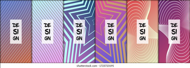 Simple modern covers template design. Geometric figures and colorful gradient background