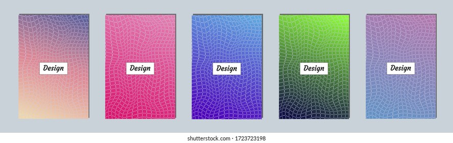 Simple modern covers template design. Geometric figures and colorful gradient background