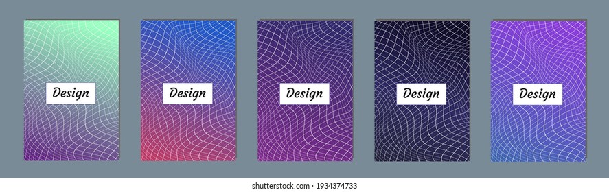 Einfache moderne Cover-Vorlagengestaltung. Geometrische Zahlen und bunter Farbverlauf-Hintergrund
