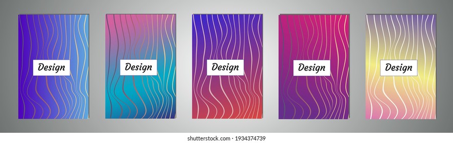 Simple modern covers template design. Geometric figures and colorful gradient background