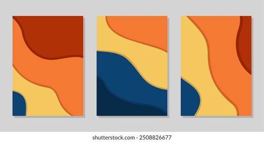 Diseño de Plantilla de cubiertas modernas simples.