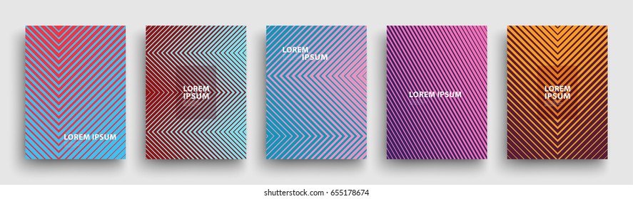 Simple Modern Covers Template Design. Set of Minimal Geometric Halftone Gradients for Presentation, Magazines, Flyers, Annual Reports, Posters and Business Cards. Vector EPS 10