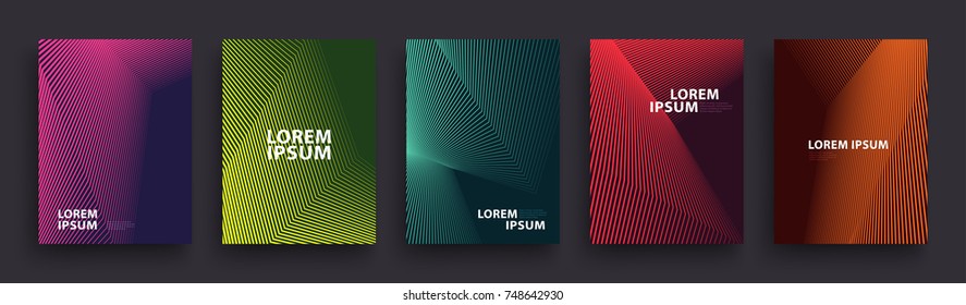 Simple Modern Covers Template Design. Set of Minimal Geometric Halftone Gradients for Presentation, Magazines, Flyers, Annual Reports, Posters and Business Cards. Vector EPS 10