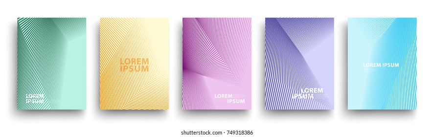 Simple Modern Covers Template Design. Set of Minimal Geometric Halftone Gradients for Presentation, Magazines, Flyers, Annual Reports, Posters and Business Cards. Vector EPS 10