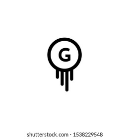 simple modern creative black circle G logo letter design concept isolated on white background