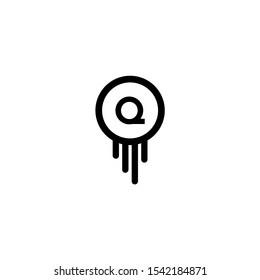 simple modern creative black circle Q logo letter design concept isolated on white background