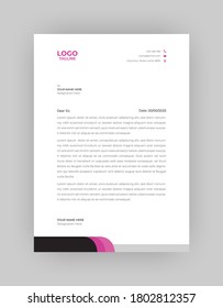 Simple Modern Creative & Clean business style Letterhead vector template design