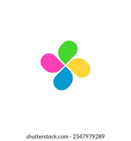 Simple modern creative colorful logo design