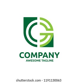 simple modern creative letter G as target logo vector