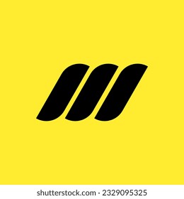 Simple modern creative letter M logo design. Letter M monogram Logo with yellow background