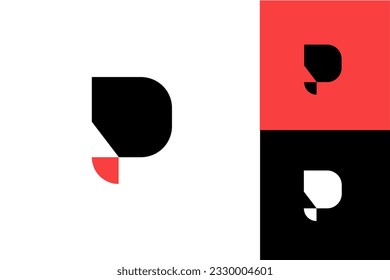Simple modern creative letter P logo design. Letter P monogram logo.