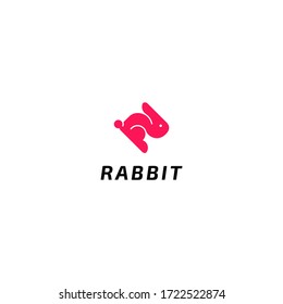 EINFACHE MODERNE UND KREATIVE LOGO-RABBIT-VORLAGE