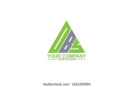simple modern creative minimalis strong OBS inital logo template vector icon for any business, accounting, fitness, consulting, real estate and others