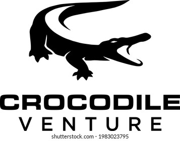 simple and modern crocodile logo for company, business, community, team, etc.