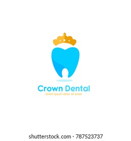 simple modern crown dental logo. king. queen. vector.