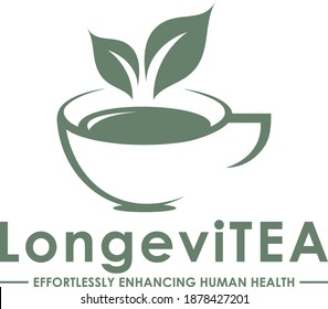 Simple and modern cup of tea logo design.