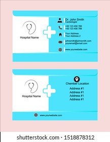 Simple modern custom visiting card. it will be use all medical doctor like dentist, therapist, cardiologist, pharmacist etc
