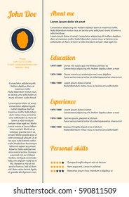  simple modern cv template, vector design