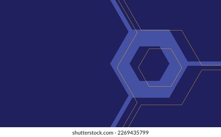 simple and modern dark blue abstract flat banner background