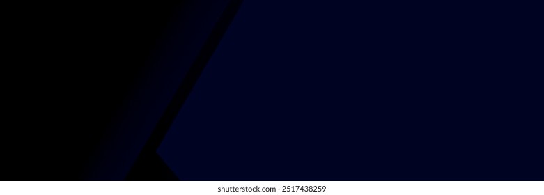Simple modern dark blue background with overlapping triangles. Blue abstract background with empty space for text.