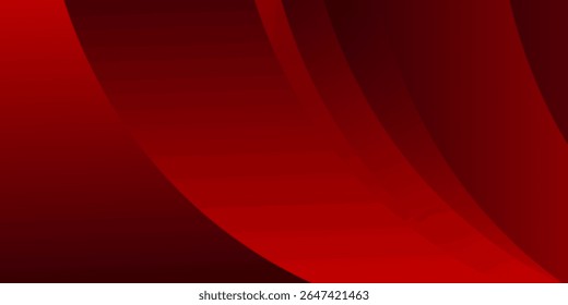 Simple modern dark red and black abstract background for wide banner. Luxurious dark red background with 3D overlapping layers.