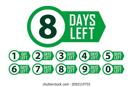 Einfache moderne Tage links Countdown-Werbebanner-Vorlage.