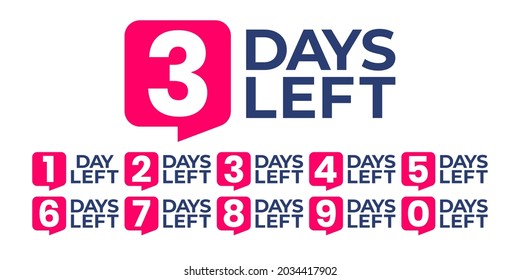 Simple modern days left countdown promotion banner template.