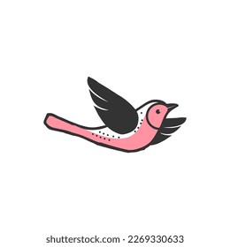 Simple Modern Decorative Animal Flying Strawberry Finch Bird 