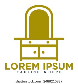 simple modern decorative cupboard logo icon