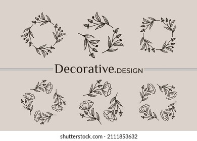 simple and modern decorative logo set