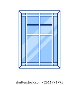 Simple and modern decorative windows icon vector illustration in lineal color style perfect for building theme and the like