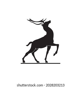 A simple and modern deer logo that is suitable for zoo logos and the like