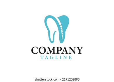 simple and modern dental endodontic logo for your clinic