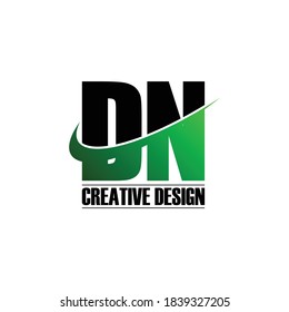 Simple modern DN Letter logo design vector