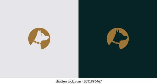 simple and modern dog logo design