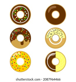 Un sencillo y moderno conjunto de iconos de donut para aquellos que lo necesitan con fines de proyecto, etc.