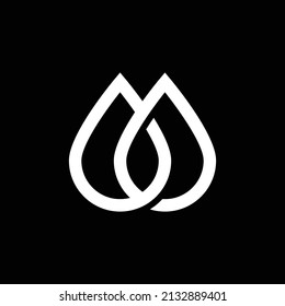 simple and modern double drop logo design