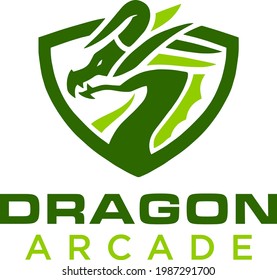 Simple and modern dragon logo for company, business, community, team, etc.