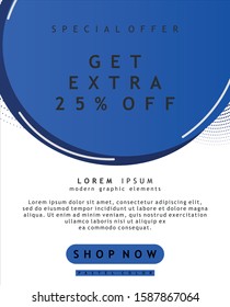 Simple modern dynamic fluid mobile for sale website banner. Sale banner template design, Flash sale special offer set. Vector Illustration