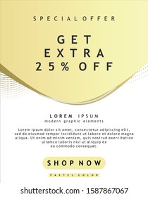 Simple modern dynamic fluid mobile for sale website banner. Sale banner template design, Flash sale special offer set. Vector Illustration
