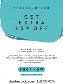 Simple modern dynamic fluid mobile for sale website banner. Sale banner template design, Flash sale special offer set. Vector Illustration