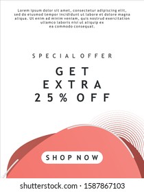 Simple modern dynamic fluid mobile for sale website banner. Sale banner template design, Flash sale special offer set. Vector Illustration