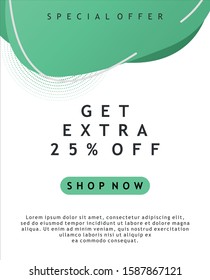 Simple modern dynamic fluid mobile for sale website banner. Sale banner template design, Flash sale special offer set. Vector Illustration