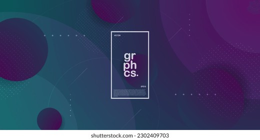 Simple and modern dynamic green and purple textured background design in 3D style with dark color. Eps10 Vector