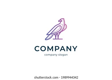 simple modern eagle logo vector icon illlustration
