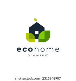 simple and modern eco home logo design