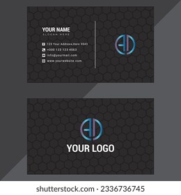 simple modern editable business card design