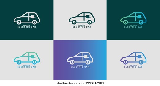 Einfaches und modernes Logo für Elektroautos.