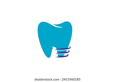 Simple modern and elegant dentist icon . Dental logo icon design vector.