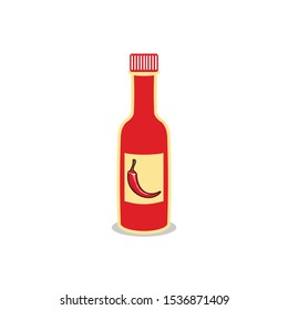 simple modern elegant hot chilli for sauce and food vector logo design